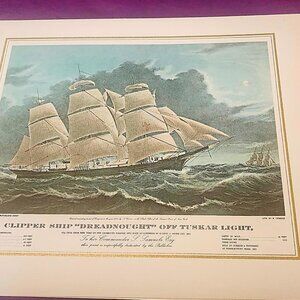 Pan Am Food Menu of the CLIPPER DREADNOUGHT OFF TUSKAR LIGHT PRINT 33X26 cm